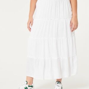 Hollister White Maxi Skirt